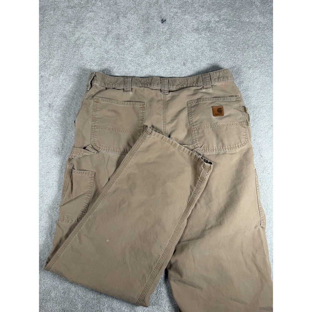 CARHARTT Men's Pants‎ Dungaree B151 Dkh 38x34 Work Distressed Carpenter  Canvas